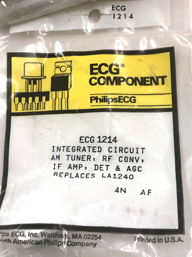 ECG1214, AM Tuner System IC and RF Amp ~ 16 Pin DIP (NTE1214, LA1240)