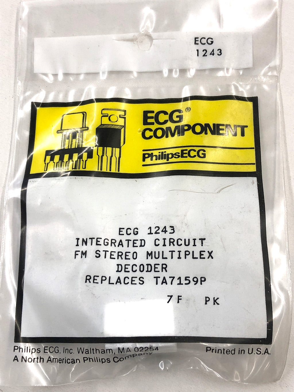 ECG1243, FM Stereo Multiplex Decoder IC ~ 14 Pin DIP (NTE1243, TA7159P ...