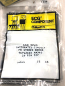 ECG1248, PLL FM Multiplex Stereo Demodulator IC ~ 16 Pin DIP (NTE1248, AN362)