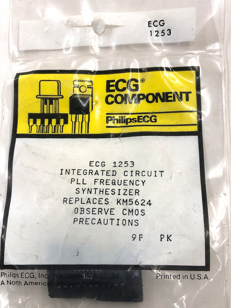 ECG1253, PLL Frequency Synthesizer IC for CB Radio  22 Pin DIP (NTE1253, KM5624)