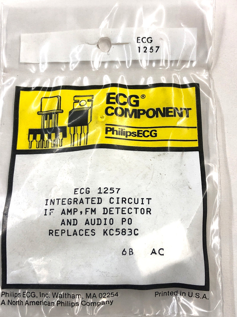 NTE1257, IF Amp / FM Detector / Audio Amp IC ~ 14 Pin DIP-ET (ECG1257, KC583C)