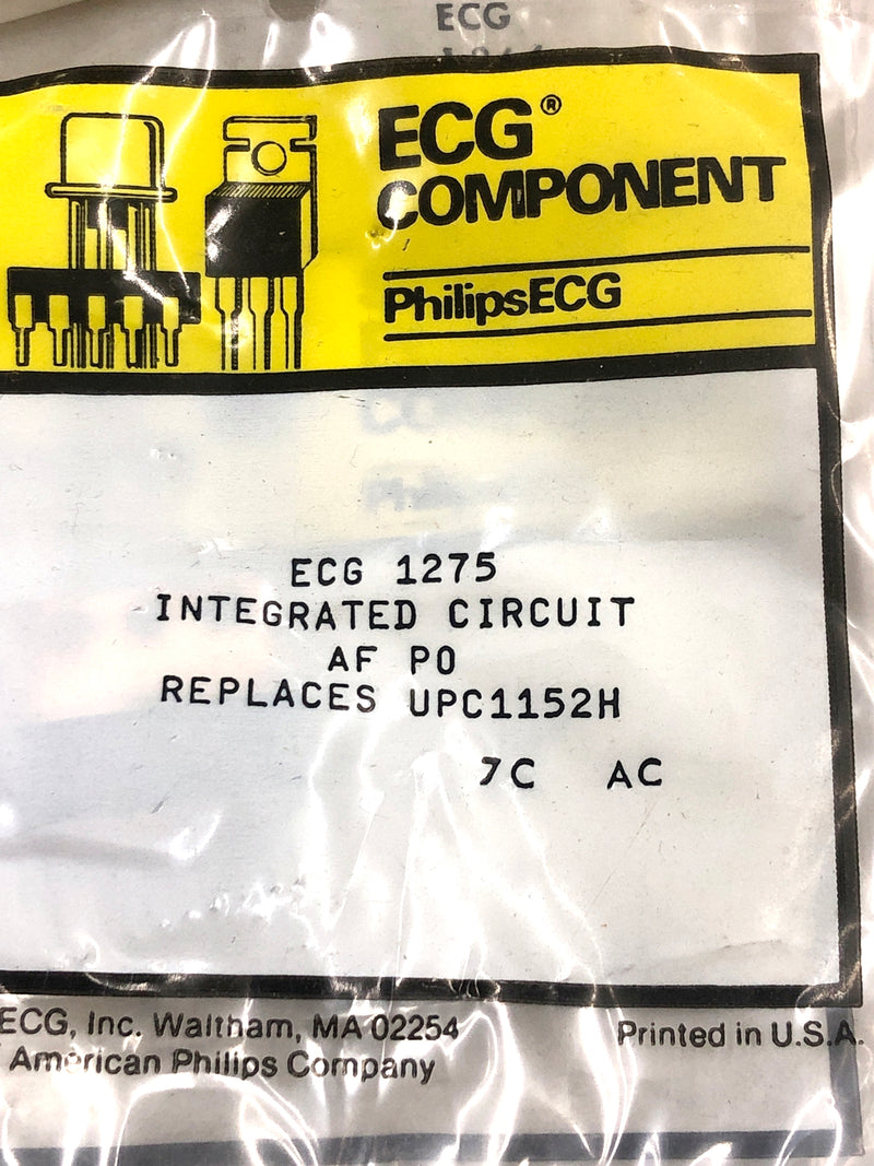 ECG1275, 5.8W Audio Power Amplifier IC ~ 10 Pin SIP-HS (NTE1275, UPC1152H)