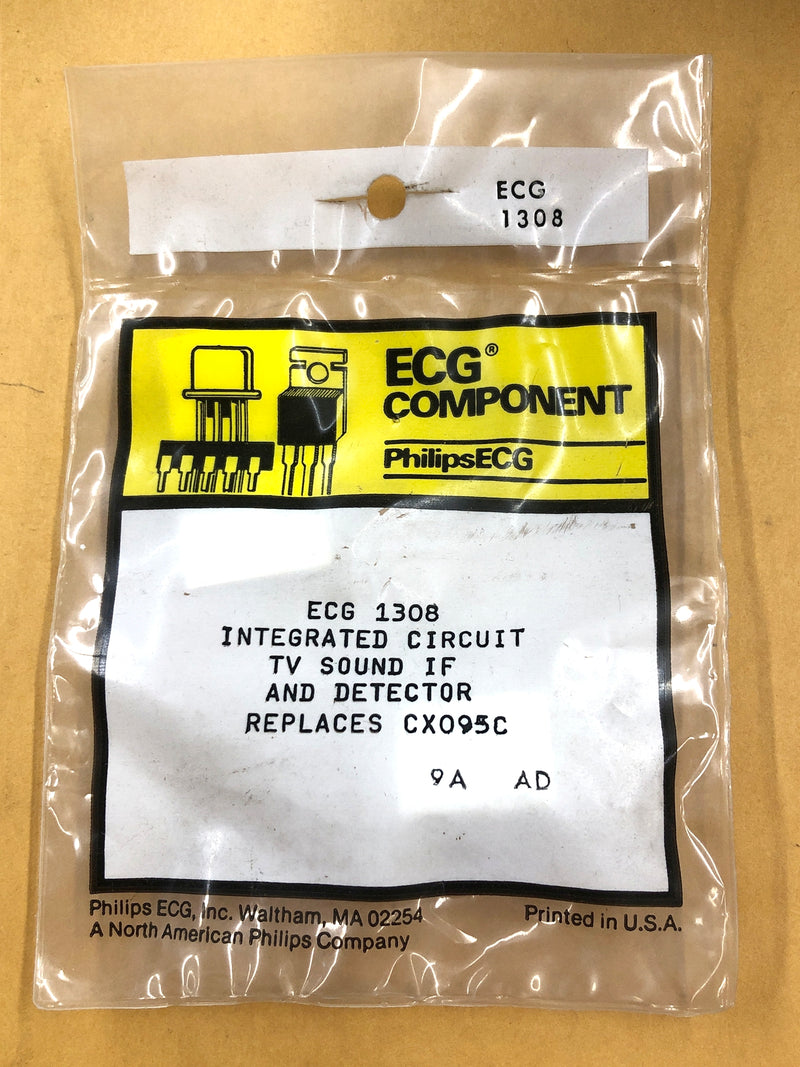 ECG1308, TV Sound and IF Detector IC ~ 14 Pin DIP (NTE1308, CX095C, SK3833)