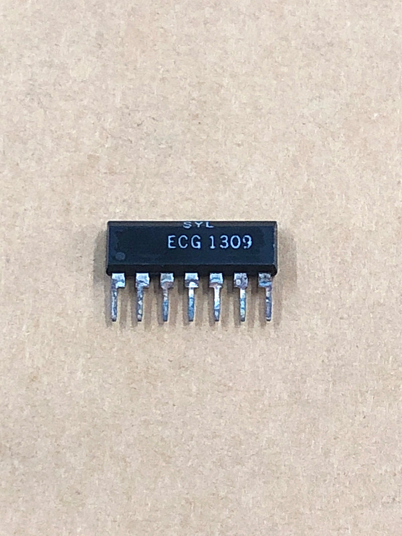 ECG1309 FM IF Amplifier IC ~ 7 Pin SIP (NTE1309)