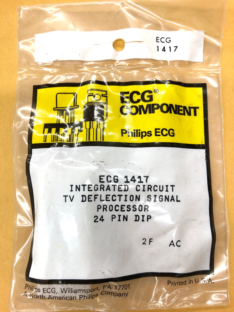 ECG1417, Color TV Deflection Signal Processor IC ~ 24 Pin DIP (NTE1417)