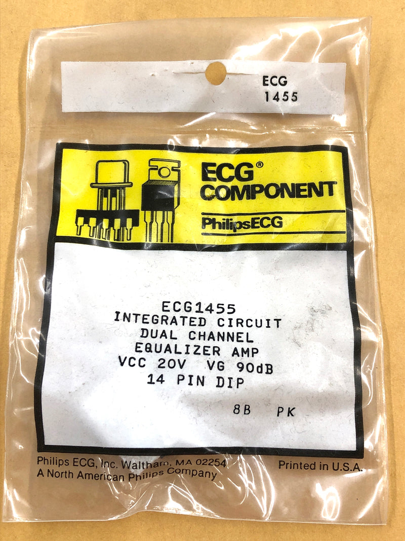 NTE1455, 2-Channel Low Noise Equalizer Amp IC ~ 14 Pin DIP (ECG1455)