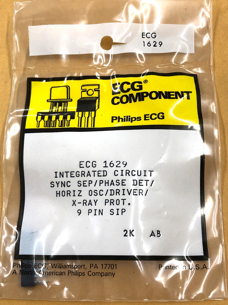 ECG1629, TV Sync Separator / Phase Detector IC ~ 9 Pin SIP (NTE1629)