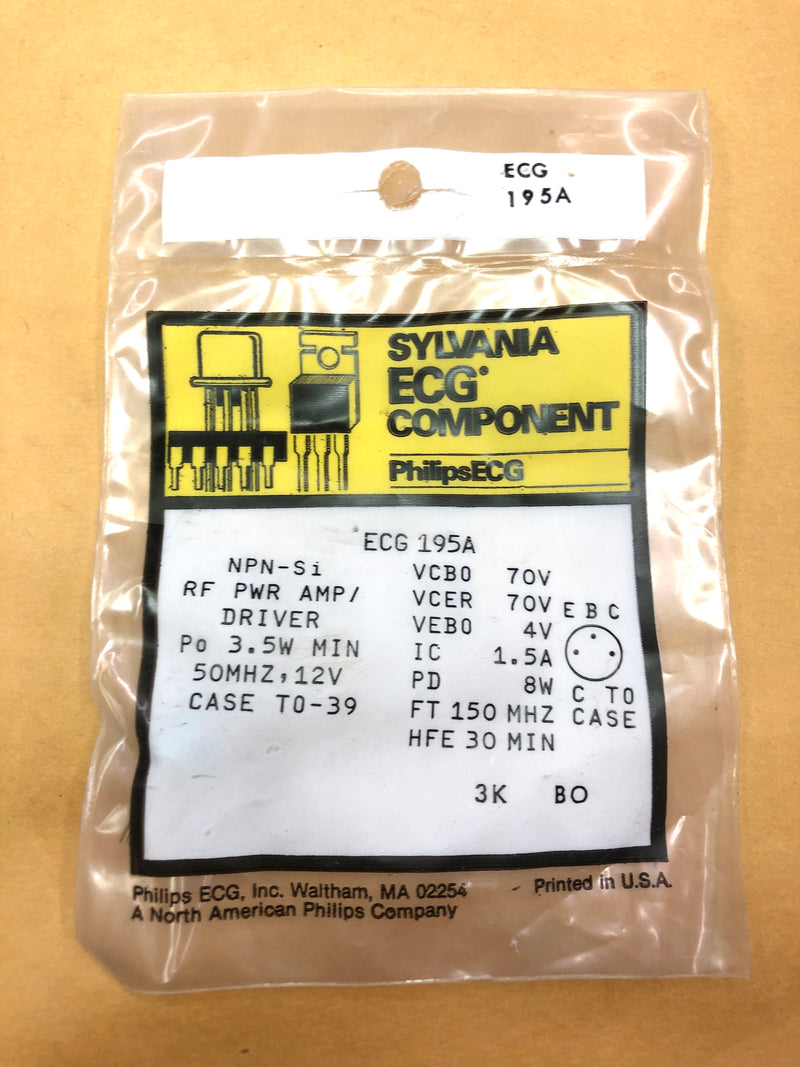 ECG195A, NPN Silicon 3.5W CB RF Power Amp/Driver Transistor ~ TO-39 (NTE195A)