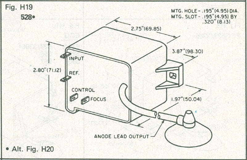 NTE528, 5 Step Silicon Tripler with Internal Focus Divider Network ~ 30KV @ 2mA