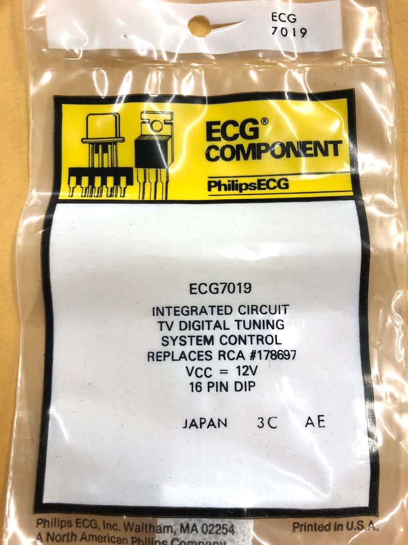 ECG7019 Digital Tuning System Interface IC for TV Systems ~ 16 Pin DIP (NTE7019)