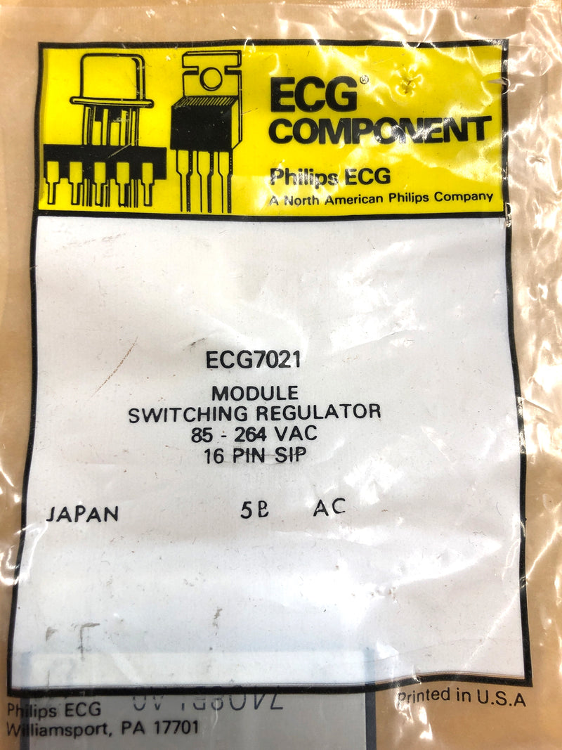 ECG7021, 85 to 264V AC Switching Regulator Module IC ~ 16 Pin SIP (NTE7021)