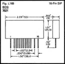 ECG7021, 85 to 264V AC Switching Regulator Module IC ~ 16 Pin SIP (NTE7021)