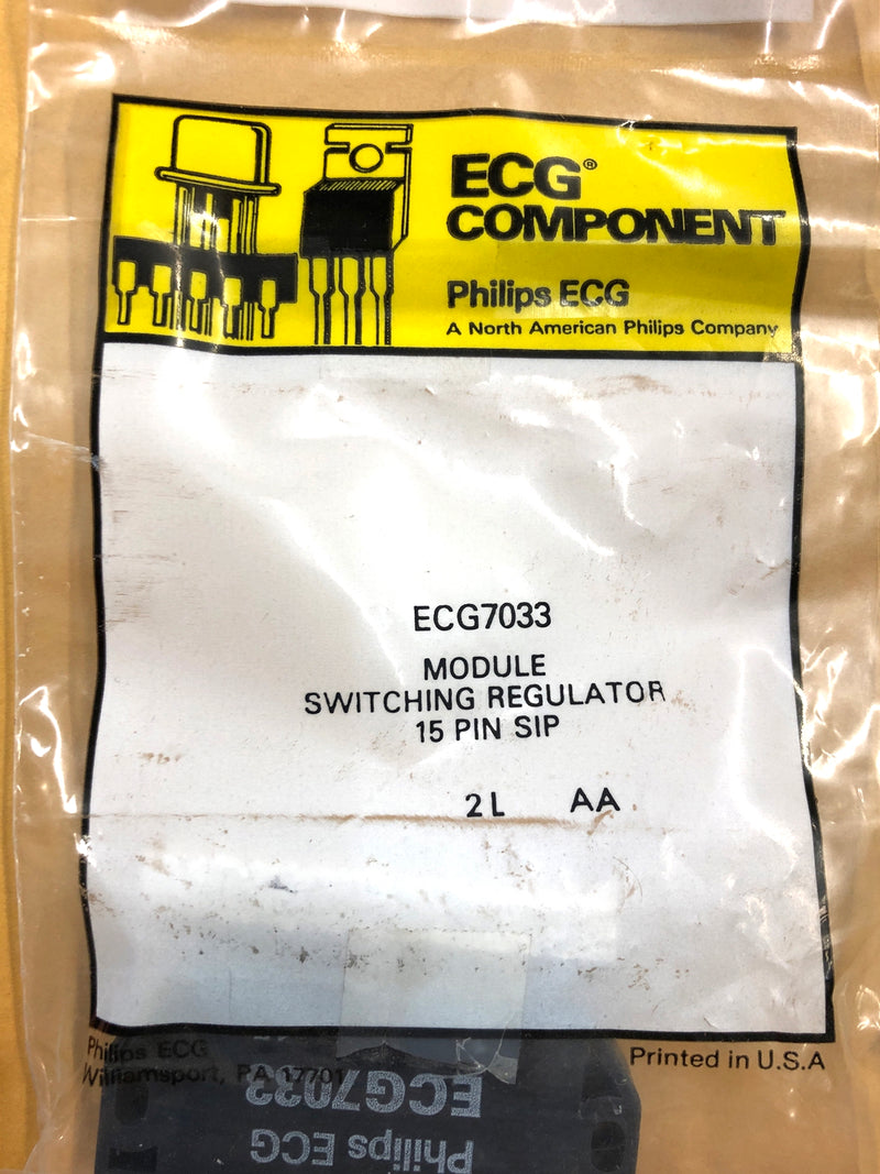Ed7033 ECG7033, 115V AC Switching Regulator Power IC ~ 15 PIN SIP-M (NTE7033 ...