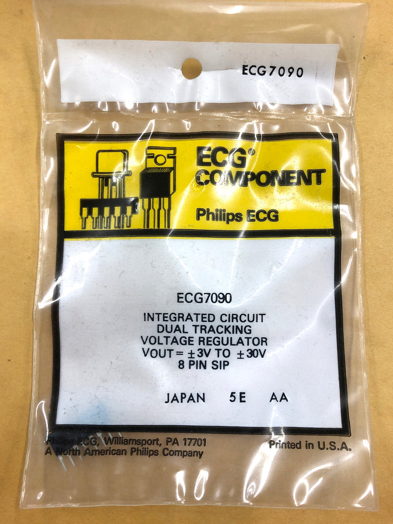 ECG7090, Dual Tracking Voltage Regulator, ±3V to ±30V ~ 8 Pin SIP (NTE7090)