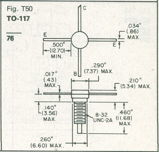 TCG76MP, 400mA @ 50V Matched Pair of TCG76 (NPN) Transistors ~ TO-117 (NTE76MP)