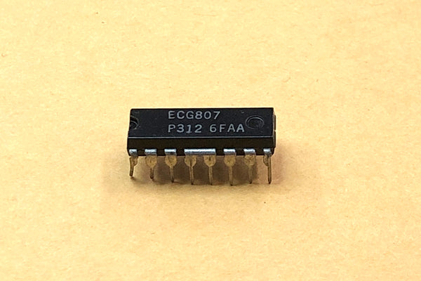 ECG807, TV/FM Sound Channel 1 Watt Output IC ~ 16 Pin DIP-W (NTE807)