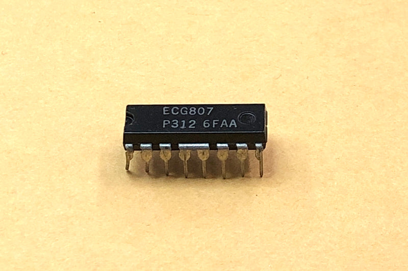 ECG807, TV/FM Sound Channel 1 Watt Output IC ~ 16 Pin DIP-W (NTE807)