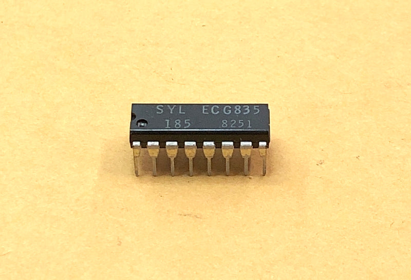 ECG835 Color TV Chroma Processor IC ~ 16 Pin DIP (NTE835, SK9281)