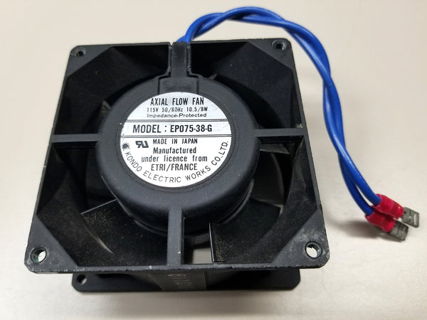EP075-38-G, ETRI FAN 80mm x 38mm 115V AC Cooling Fan ~ 30 CFM (Used & Tested)
