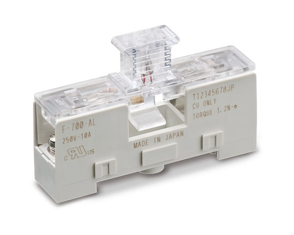 F-700-AL, Sato Parts 3AG Fuse Holder  Din Rail or Surface Mount w/Indicator Lamp