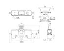 F-700-BL, Sato Parts 3AG Fuse Holder ~ Din Rail or Surface Mount w/Indicator