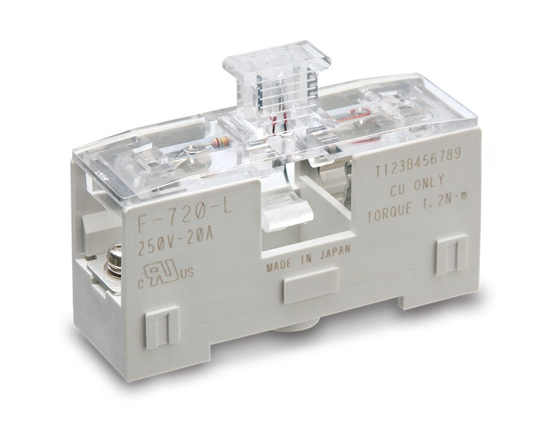 F-720-L, Sato Parts Fuse Holder for 3AG Fuses Modular W/ Neon Lamp
