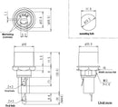 F-75, Sato Parts Metric (5mm x 20mm) Fuse Holder High Profile Panel Mount