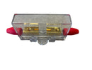 FHMAXI0408, Fuse Holder for MAXI Auto Fuses Clear Cover 4AWG/8AWG Wire Connection