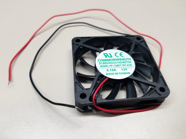 FP-108FT/DC-12V-S2-B, Commonwealth Fan 60mm x 10mm 12V DC Cooling Fan ~ 20 CFM