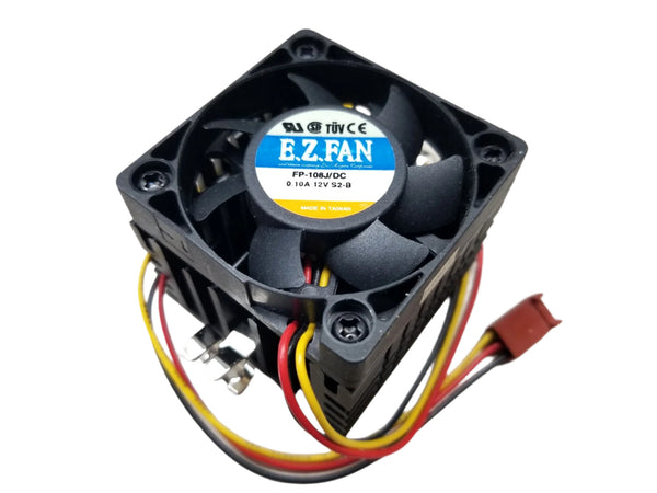 FP-108J/DC-12V-S2-B-0.10A-HS, 50mm x 50mm 12V DC Cooling Fan & Heat Sink 8.8 CFM