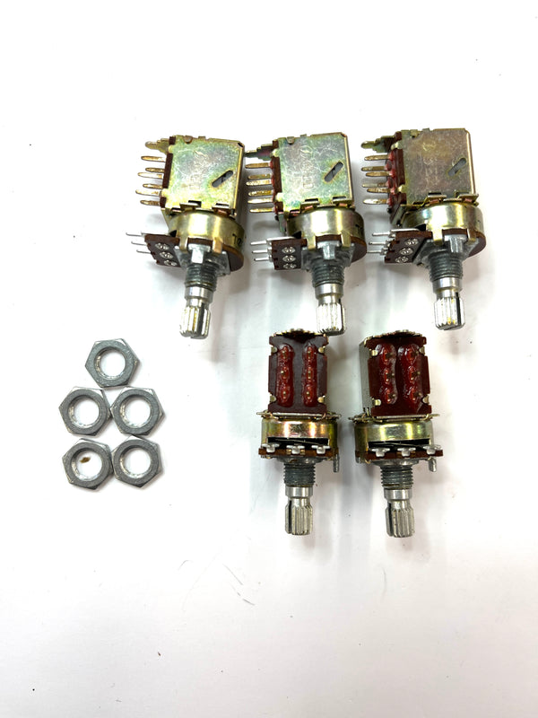A250K-5PK, Push-Pull 250K Ohm PC Mount Potentiometer w/ DPDT Switch ~ 5 Pack