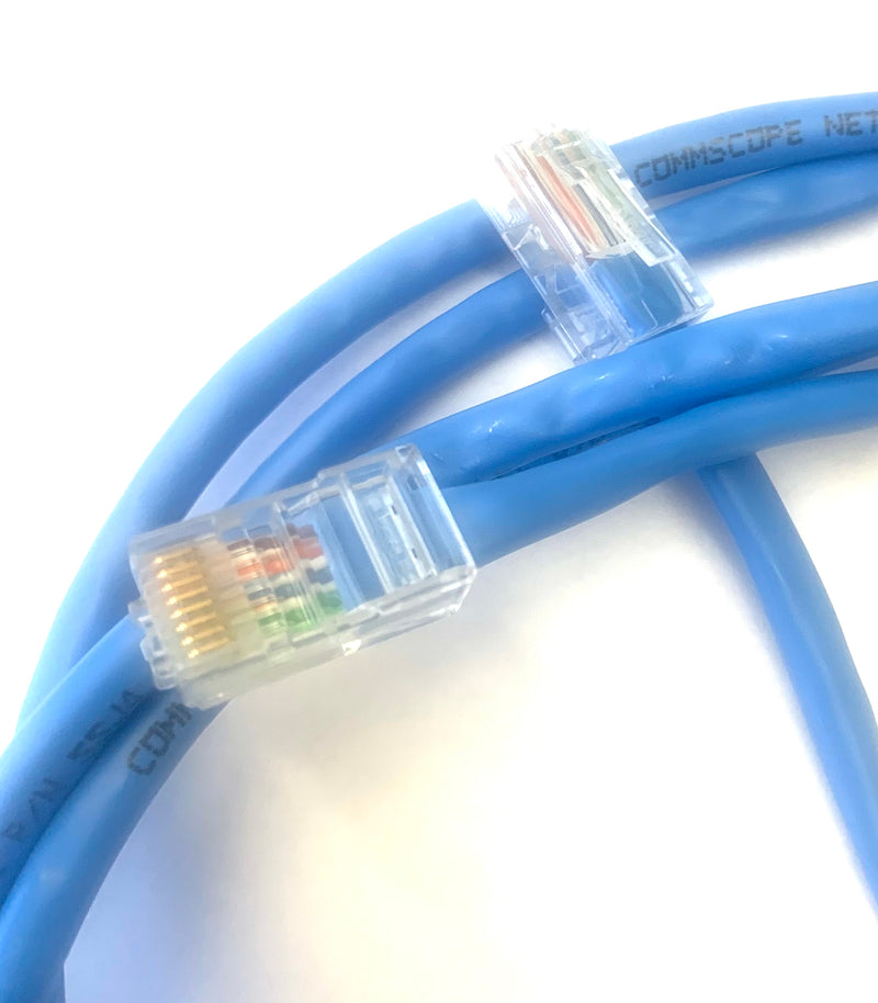Lot of 10, BLUE 10 Foot Length CAT 5 Ethernet Patch Cables