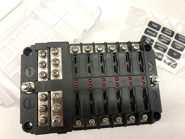 FH-12ATC-GCC 12 Position ATC Fuse Block with Cover