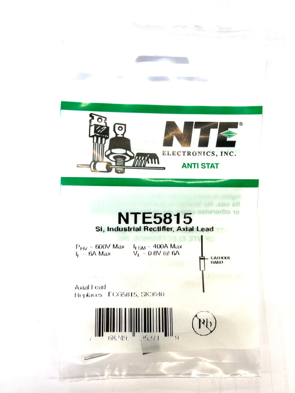 NTE NTE5815 RECTIFIER 600V 6AMP AXIAL LEAD