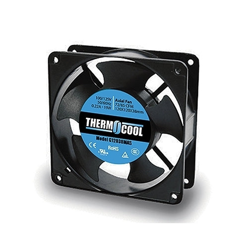 G12038MAS, Thermocool Cooling Fan 100/125V 120mm x 38mm (4.72" x 1.5") 72/85CFM