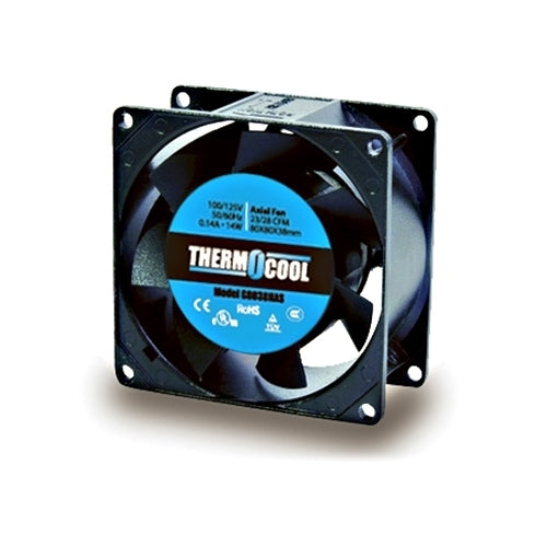 G8038HAS, Thermocool Cooling Fan 100/125V 80mm x 38mm (3.15" x 1.5") 23/28CFM