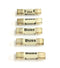 5 Pack of Buss GDA-125mA, 125mA @ 250V, Ceramic Fast-Acting (Fast Blow) Fuses