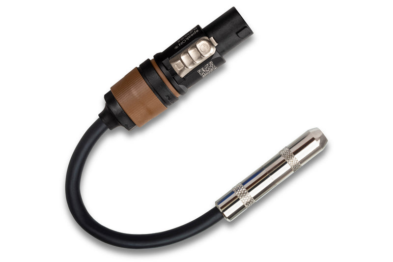 GSK-112, Hosa Speaker Adapter, Hosa 1/4 in TS to Neutrik speakON, 6 in, 12 AWG x 2 OFC