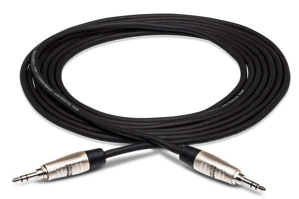 HMM-010, Hosa Pro Stereo Interconnect, REAN 3.5 mm TRS to Same, 10 ft