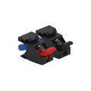 ICC IC107BSSBK, 1 Pair of 12AWG Spring Clip Audio Modules - 1 Red and 1 Black