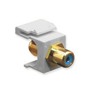 ICC IC107LFGWH, RCA to F-Type Insert, White Bracket with Blue Insulator