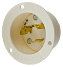 Hubbell 2365,  Hubbell HBL2365 AC Flanged Inlet NEMA L10-20 Male White