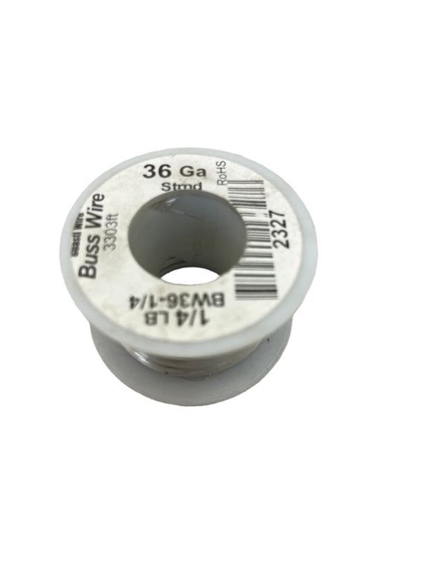 BW36-1/4, GPW  1/4 Pound Roll of 36 Gauge Tinned Copper Buss Wire