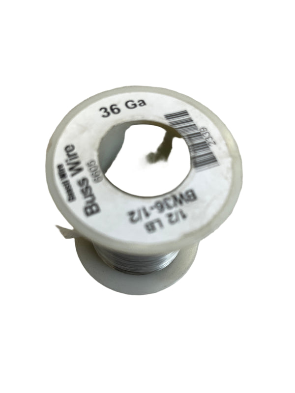 BW36-1/2. GPW  1/2 Pound Roll of 36 Gauge Tinned Copper  Buss Wire