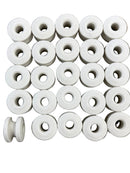 Porcelain Insulators 25pk, MVO Porcelain Insulators Electrical Accessories, Retro, Easy to Install Ceramic Insulators Small for Wall Wiring, White