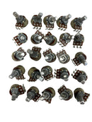 MVPC50KA-25pk, MVO 50K Ohm Audio Pot 16mm Body with 1/4" D Shaft.