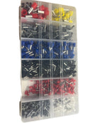 Ferrule Kit. MVO Ferrule Crimping Tool Kit -Ferrule Crimper Plier (AWG 28-7) with 1250pcs Wire Ferrules Kit Wire Ends Terminals