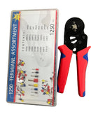 Ferrule Crimper KIT, MVO Ferrule Crimping Tool Kit - Sopoby Ferrule Crimper Plier (AWG 28-7) with 1250pcs Wire Ferrules Kit Wire Ends Terminals