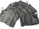 Bab 6PK, MVO 6 Pack Nylon Pull String Black Bags 6"x10"