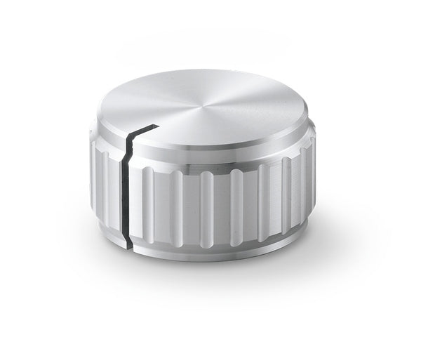 K-32, Sato Parts 6.0mm Shaft 26mm Ridged Aluminum Knob with Indicator Line